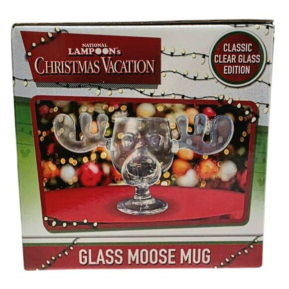 New Christmas Vacation Glass Moose Mug National Lampoon Holiday Classic Cup 8 Oz - Picture 3 of 5